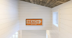 beach arrow wood sign