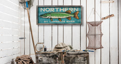 northern pike wood sign