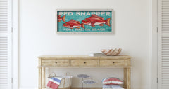 red snapper wood sign