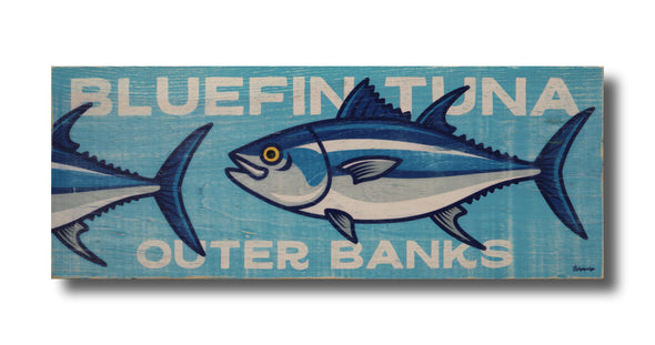 bluefin tuna wood sign