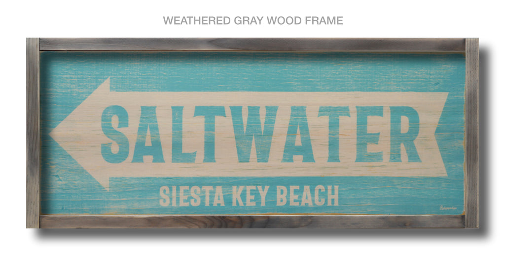 saltwater arrow wood sign