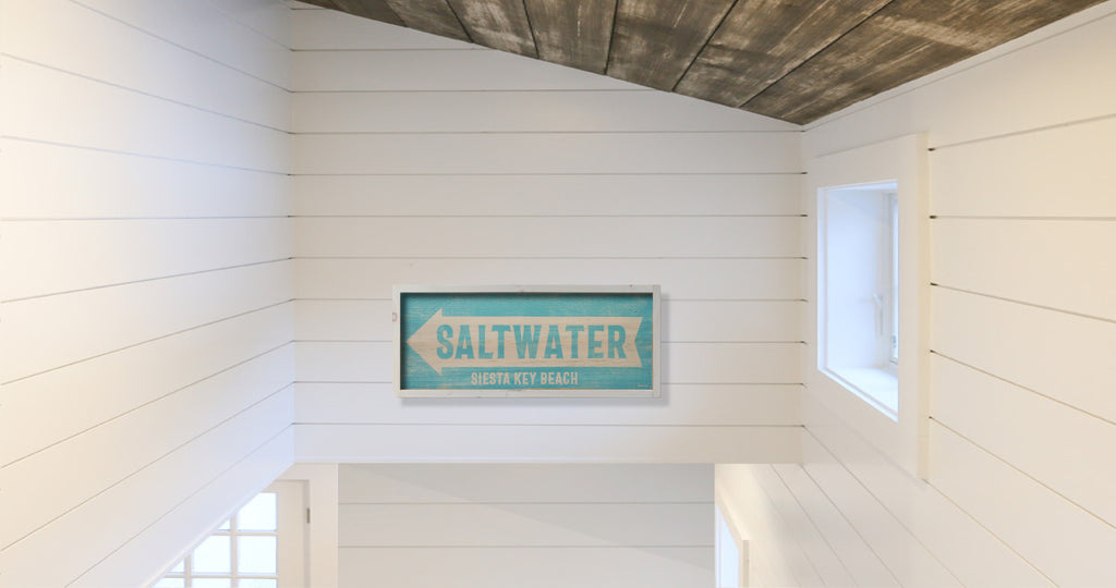 saltwater arrow wood sign
