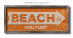 beach arrow wood sign