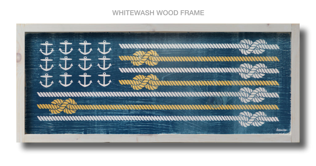 anchor flag wood sign