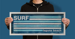 surf flag wood sign