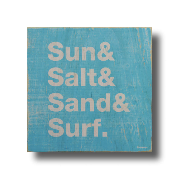 sun salt wood sign