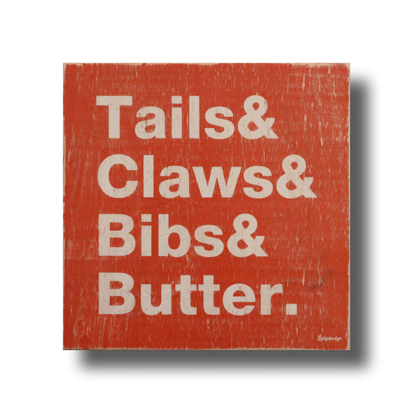 tails claws wood sign