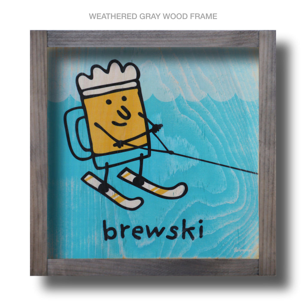 brewski water wood sign