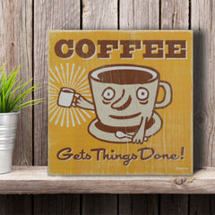 coffee wood sign