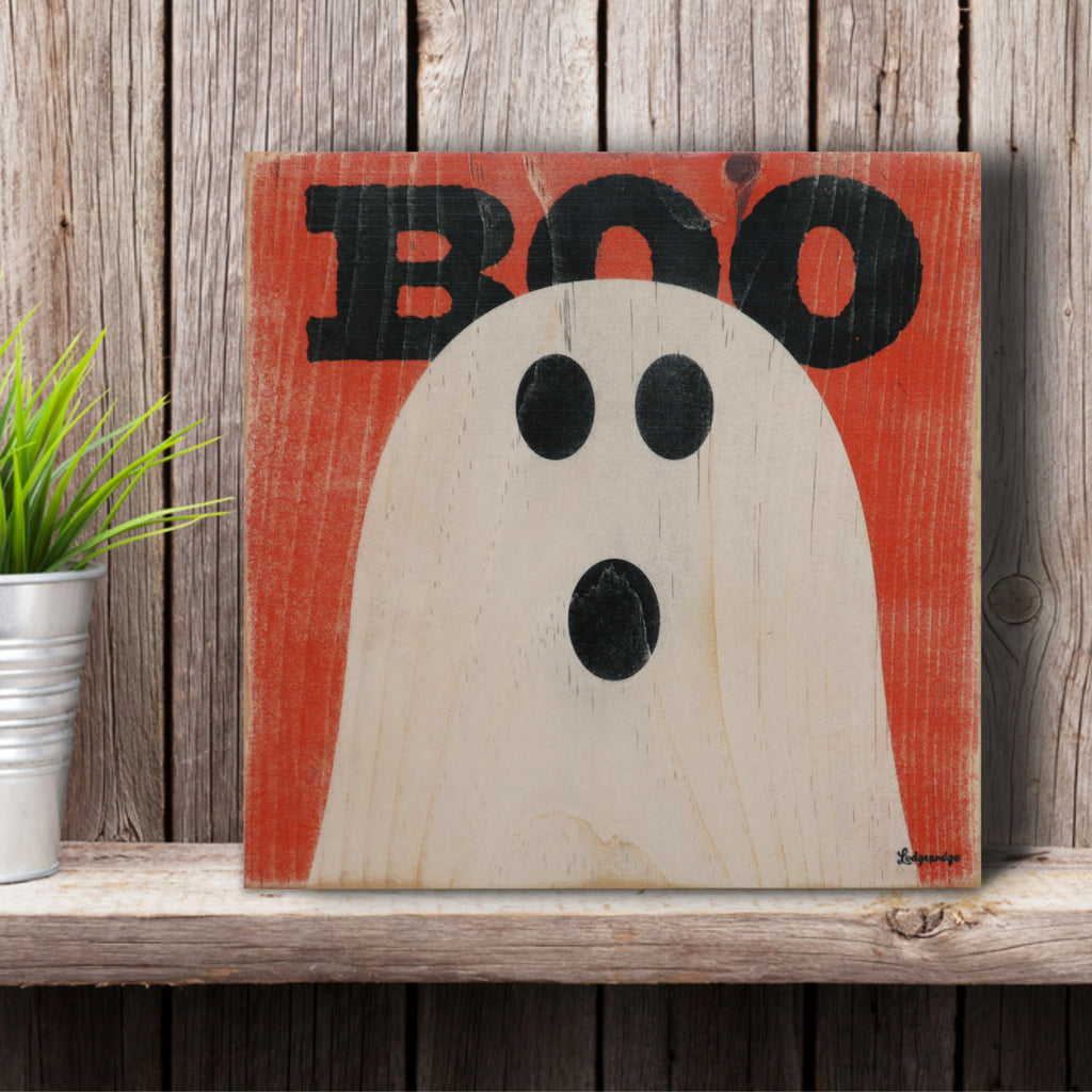ghost wood sign